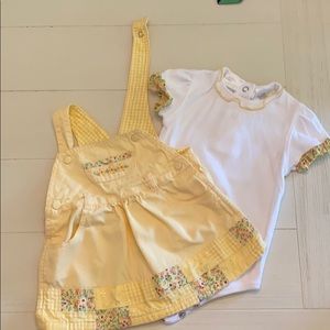 Patchwork overall skirt